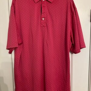 FootJoy Pink Polo Shirt with White dot pattern